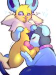 &lt;3 &lt;3_eyes 2021 absurd_res ball_fondling balls big_balls bodily_fluids breath cryo_(cryojolt) deep_throat duo eeveelution eyes_closed fan_character fatal_dx fellatio fondling fur genitals hand_on_head hi_res jolteon knot licking looking_at_another looking_at_partner looking_down looking_pleasured luxio male male/male nintendo oral oral_penetration panting penetration penile penis pok&eacute;mon pok&eacute;mon_(species) saliva saliva_on_penis semi-anthro sex tongue tongue_out video_games 