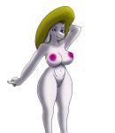  anthro areola big_areola big_breasts blue_eyes bovid breasts caprine crotch_tuft female genitals goat hi_res leondraw mammal navel nipples nude pussy small_horns solo sun_hat thick_thighs toriel tuft undertale video_games white_body 