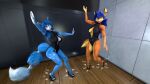  16:9 2021 3d_(artwork) amber_eyes anthro big_tail black_body black_clothing black_fur blinking blue_body blue_fur blue_hair blue_tail breasts butt canid canine carmelita_fox claws clothed clothing colored_nails digital_media_(artwork) duo ear_piercing female fluffy_fur fox fur furniture green_eyes hair hi_res krystal lipstick looking_at_viewer makeup mammal markings mommyosha multicolored_body multicolored_fur multicolored_tail nails nintendo one_eye_closed onomatopoeia orange_body orange_fur orange_tail piercing red_nail_polish red_nails sly_cooper_(series) smile smiling_at_viewer sony_corporation sony_interactive_entertainment sound_effects star_fox sucker_punch_productions tailband tap_dancing tap_shoes tattoo text tribal_markings tribal_tattoo video_games white_body white_fur white_tail widescreen wooden_floor yellow_body yellow_fur yellow_tail 