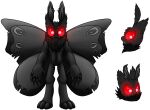  alpha_channel antennae_(anatomy) arthropod claws cryptid fluffy glowing glowing_eyes hi_res humanoid insect lepidopteran male moth mothman red_eyes sharp_claws sharp_teeth snowyowlkonnen solo teeth wings 