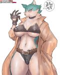  annoyed anthro big_breasts blue_body blue_eyes blue_fur blush bottomwear brand_new_animal breasts camel_toe canid canine canis chest_tuft choker clothed clothing countershade_torso countershading cross-popping_vein crossgender curvaceous curvy_figure digital_media_(artwork) female fur girlsay gloves handwear hi_res hotpants jewelry mammal midriff midriff_baring_shirt multicolored_body multicolored_fur navel necklace nipple_outline overcoat shirou_ogami shorts simple_background skimpy smile solo standing studio_trigger thick_thighs topwear tuft two_tone_body two_tone_fur under_boob voluptuous white_background white_body white_fur wide_hips wolf 