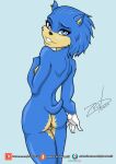  2020 absurd_res anthro black_nose blue_body blue_eyes butt crossgender eulipotyphlan female genitals hedgehog hi_res looking_at_viewer mammal mtf_crossgender nipple_piercing nipple_ring nipples piercing pussy simple_background solo sonic_the_hedgehog sonic_the_hedgehog_(series) white_background zoobastik 