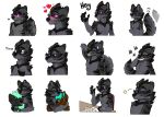  &lt;3 &lt;3_eyes alex_nightmurr anthro black_body black_fur canid canine canis duo fur male mammal one_eye_closed paper purple_eyes slim solo stickers unknown_artist wink wolf 