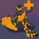  absurd_res anthro balls big_balls big_feet big_penis clockwork51 clockwork_(clockwork51) erection feet foot_focus genitals hi_res huge_feet huge_penis hyper hyper_feet hyper_genitalia hyper_penis large_paws luxray male muscular muscular_anthro muscular_male nintendo pawpads penis pok&eacute;mon pok&eacute;mon_(species) sitting solo video_games 