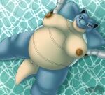  anthro big_breasts blastoise breasts female genitals hi_res nintendo overweight overweight_anthro overweight_female pinup pok&eacute;mon pok&eacute;mon_(species) pose pussy reptile scalie sea solo thatblackfox_(artist) tortoise turtle video_games water 