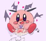  &lt;3 &lt;3_eyes bat_wings blush bodily_fluids clitoris crossgender cum cum_in_pussy cum_inside cum_on_feet cum_on_hand cum_pool disembodied_penis fangs female flaccid genital_fluids genital_outline genitals hi_res horn kirby kirby_(series) leg_markings male male/female markings membrane_(anatomy) membranous_wings mtf_crossgender nintendo penis pink_body poi_(artist) pubic_tattoo purple_eyes pussy red_markings sitting smile socks_(marking) solo spade_tail succubus tattoo video_games waddling_head wings wings_on_head womb_tattoo 