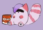  alexy anthro female gfuel imaaahorny mammal meme plushie procyonid raccoon simple_background solo 