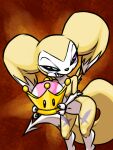  anthro bandai_namco crown digimon digimon_(species) evil_grin fan_character female furball_(artist) mario_bros nintendo renamon renimpmon_x short_stack smile solo super_crown video_games 