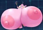  &lt;3 &lt;3_eyes absurd_res areola big_breasts breasts elfdrago female hi_res huge_breasts humanoid hyper hyper_breasts nipples no_straight_roads pink_body pink_skin sayu_(nsr) solo 