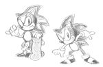  2020 anthro ballad-of-gilgalad biped classic_sonic classic_sonic_(universe) clothing digital_media_(artwork) eulipotyphlan footwear frown gesture gloves greyscale handwear hedgehog hi_res male mammal monochrome plantigrade shaka shoes simple_background skateboard sketch smile solo sonic_the_hedgehog sonic_the_hedgehog_(series) standing white_background 