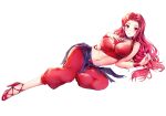  1girl bishoujo_senshi_sailor_moon bishoujo_senshi_sailor_moon_crystal breasts choker cleavage eudial_(sailor_moon) high_heels jewelry large_breasts lebachqui126 long_hair lying midriff navel on_side red_eyes red_footwear red_hair solo witches_5 