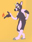  1_horn 2017 3_toes 4_fingers ambiguous_gender anthro arm_markings back_markings bald big_nose black_nose black_pupils cloven_hooves digital_drawing_(artwork) digital_media_(artwork) ear_markings elemental_manipulation equid equine eye_markings facial_markings feet fingers fire fire_manipulation fireball flat_colors forehead_markings full-length_portrait fur gloves_(marking) green_horn grey_hooves head_horn head_markings heart_marking hi_res hooves horn humanoid_hands leg_markings light_eyes light_horn mammal markings multicolored_body multicolored_ears multicolored_fur multicolored_horn nonbinary_(lore) nude plantigrade pointy_horn portrait pupils purple_body purple_ears purple_fur purple_horn purple_inner_ear purple_markings simple_background smile smooth_horn socks_(marking) solo straight_horn tabbyseraph tephra_(tabbyseraph) three-quarter_view toes toony two_tone_body two_tone_ears two_tone_fur unicorn unicorn_horn yellow_background yellow_eyes yellow_horn 