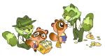  addictiya animal_crossing anthro broom canid canine child cleaning_tool group happy_tree_friends hi_res lifty_(htf) male mammal money_bag nintendo pinching_cheeks procyonid raccoon raccoon_dog shifty_(htf) tanuki timmy_nook tommy_nook video_games young 