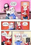  absurd_res anthro anthrofied braixen bray_(lucyfercomic) cinccino clothing comic crossed_arms cute_fangs dress elevator female gloves group hair_over_eyes handwear hat headgear headwear hi_res human inner_ear_fluff lucyfercomic male mammal nintendo pok&eacute;mon pok&eacute;mon_(species) pok&eacute;mon_trainer pok&eacute;morph speech_bubble text tuft video_games 