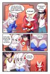  annoyed anthro anthrofied braixen bray_(lucyfercomic) cinccino clothing comic cute_fangs english_text female gloves group hair_over_eyes hands_together handwear hat headgear headwear hi_res holding_chin human inner_ear_fluff inside lucyfercomic male mammal nintendo pok&eacute;mon pok&eacute;mon_(species) pok&eacute;mon_trainer pok&eacute;morph speech_bubble text tuft video_games 