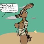  1:1 amunet_(ducktales) anthro bdsm bondage bound breast_squish breasts canid canine canis disney ducktales ducktales_(2017) egyptian_mythology female growling hi_res idontwantobeheretoo jackal mammal middle_eastern_mythology mummified mythology rope solo squish 