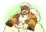  2021 anal anal_penetration anthro blush brown_body brown_fur canid canine canis domestic_dog duo fur hi_res humanoid_hands kemono leib_(tas) male male/male male_penetrated male_penetrating male_penetrating_male mammal moobs nipples overweight overweight_male penetration polar_bear reddo12340 sex tokyo_afterschool_summoners ursid ursine video_games white_body white_fur young 
