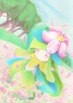  alternate_color cloud crown flower gen_5_pokemon lilligant nature no_mouth petals pink_flower pokemon pokemon_(creature) shiny_pokemon tree yodakeke 