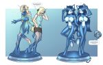  ! &lt;3 absurd_res anthro bare_breasts blue_body blush breasts c91 cynthia_(pok&eacute;mon) duo exposed_breasts female fingering gesture hi_res human humanoid hypnotic_eyes inanimate_transformation krystal leg_markings mammal mario_bros markings mouthless nintendo rosalina_(mario) rubber rubber_transformation sculpture simple_background spiral_eyes star_fox statue super_mario_galaxy transformation v_sign vaginal vaginal_fingering video_games 