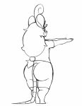  2d_animation animated anthro arms_out barefoot bending_knees big_butt big_ears bike_shorts bottomwear butt clothing cowlick digitalpelican exercise eyewear feet female freckles glasses hair mammal messy_hair mouse murid murine rodent short_playtime shorts solo squats thick_thighs tina_(digitalpelican) topwear 