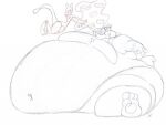  ambiguous_gender anthro black_and_white cake dessert duo feeding feral food force_feeding forced immobile joe-anthro legendary_pok&eacute;mon lucario mewtwo monochrome morbidly_obese navel nintendo obese overweight pok&eacute;mon pok&eacute;mon_(species) simple_background sitting sketch stuffing video_games weight_gain white_background 