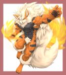  2021 abs anthro anthrofied arcanine armpit_hair biceps black_body black_fur body_hair captainjohkid claws crotch_tuft featureless_crotch finger_claws fire fluffy fluffy_tail fur hair hi_res leg_tuft looking_at_viewer male mane mane_hair multicolored_body multicolored_fur muscular muscular_anthro muscular_male neck_tuft nintendo nipples nude open_mouth orange_body orange_fur pecs pok&eacute;mon pok&eacute;mon_(species) pose quads red_eyes sharp_teeth simple_background solo teeth toe_claws triceps tuft video_games white_body white_fur white_hair white_mane 