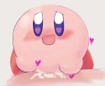  &lt;3 &lt;3_eyes blush bodily_fluids crossgender cum cum_pool female first_person_view genital_fluids genitals kirby kirby_(series) larger_male leg_markings looking_at_viewer male male/female male_pov markings nintendo open_mouth penetration penis pink_body poi_(artist) red_markings simple_background sitting_on_penis size_difference smaller_female smaller_penetrated socks_(marking) video_games waddling_head white_background 