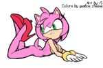  amy_rose anthro areola breasts butt eulipotyphlan female hedgehog high_heels is_(artist) looking_back low_res mammal nude solo sonic_the_hedgehog_(series) 