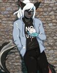  2021 anthro aomori clothed clothing digital_media_(artwork) duo felid feline feral fingers heterochromia male mammal murid murine rat rodent smile standing 