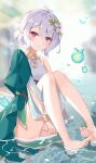  artist_revision feet kokkoro pantsu pointy_ears princess_connect princess_connect!_re:dive see_through serika skirt_lift wet wet_clothes 