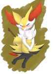  absurd_res anthro blush braixen breasts canid canine eyelashes female fur hands_on_legs hi_res looking_at_viewer mammal multicolored_body multicolored_fur ne_i_ro nintendo pok&eacute;mon pok&eacute;mon_(species) simple_background solo stick video_games 