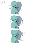  ... :3 absurd_res blush comic duo eyes_closed female hair hi_res human humanoid kissing long_hair male male/female mammal open_mouth smile sparrowl text translation_request v-shaped_eyebrows 