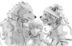  angry anthro breke canid canine canis felid group hi_res human jealous male male/male mammal muscular muscular_anthro muscular_male nomad_(tas) pantherine pecs tiger tokyo_afterschool_summoners twink_protagonist_(tas) video_games wolf xgvr6 