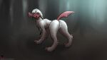  absol anus female female_presenting forest genitals green_eyes hi_res nintendo october_flixard plant pok&eacute;mon pok&eacute;mon_(species) pussy shiny_pok&eacute;mon solo solo_focus tree video_games 