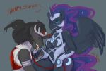  anthro aries84 blush cutie_mark domination duo equid equine eyes_closed female female_domination friendship_is_magic horn king_sombra_(mlp) leash licking male male/female mammal my_little_pony nightmare_moon_(mlp) simple_background skimpy_armor tongue tongue_out unicorn winged_unicorn wings 