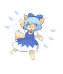  accessory anthro blue_hair canid cirno female hair hair_accessory hair_bow hair_ribbon hi_res looking_at_viewer magic mammal mochagato ribbons simple_background solo touhou video_games 