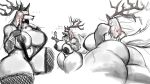  2021 anthro antlers areola bandage beast_(bloodborne) big_breasts big_butt blood bloodborne bodily_fluids boysa_228 breasts butt canid chest_tuft claws clothing collar curvy_figure dialogue english_text eyes_covered fangs female finger_claws fishnet fromsoftware front_view fur g-string genitals hi_res horn huge_breasts huge_butt human legwear low-angle_view male mammal monster nipples obscured_eyes open_mouth open_smile puffy_areola puffy_nipples pussy rear_view sharp_teeth simple_background size_difference sketch sketch_page smile sony_corporation sony_interactive_entertainment tailwag teeth text thick_thighs thigh_highs tuft underwear vicar_amelia video_games voluptuous white_background wide_hips 