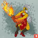  1:1 2018 anthro anthrofied avian beak biped bird black_body black_feathers breasts cleavage clenched_teeth clothed clothing digital_media_(artwork) european_mythology eyelashes fan_character feather_hands feathered_crest feathered_wings feathers female fighting_pose fire front_view full-length_portrait fully_clothed greek_mythology grey_background grey_beak grey_body grey_feathers head_crest hi_res high_heels ho-oh holding_object holding_sword holding_weapon keetahspacecat legendary_pok&eacute;mon melee_weapon multicolored_body multicolored_feathers mythological_avian mythological_firebird mythology nintendo non-mammal_breasts orange_body orange_feathers oria_(wyraachur) phoenix pok&eacute;mon pok&eacute;mon_(species) pok&eacute;morph portrait pose shaded shiny_pok&eacute;mon signature simple_background solo standing sword tail_feathers teeth toothed_beak video_games watermark weapon wide_hips wings yellow_body yellow_eyes yellow_feathers 