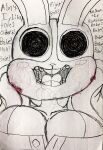  absurd_res animal_crossing animal_humanoid anthro big_breasts big_eyes blood blush blush_lines bodily_fluids breasts breath buckteeth creepy dotty_(animal_crossing) female hand_on_face hi_res humanoid j2_sharp lagomorph lagomorph_humanoid leporid leporid_humanoid lying mammal mammal_humanoid nintendo on_front panting rabbit rabbit_humanoid simple_background smile smiling_at_viewer solo teeth video_games yandere 