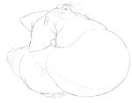  absurd_res anthro black_and_white claws fangs feral garchomp hi_res horn male monochrome morbidly_obese morbidly_obese_feral morbidly_obese_male nintendo obese obese_feral obese_male overweight overweight_feral overweight_male pok&eacute;mon pok&eacute;mon_(species) simple_background sketch solo standing video_games white_background zephy_03 