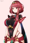  armor bodysuit cleavage homura_(xenoblade_2) ozyomin xenoblade xenoblade_chronicles_2 