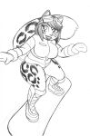  absurd_res anthro big_breasts boots breasts clothing curvaceous curvy_figure eyewear fangs felid female footwear freckles goggles goggles_on_head graphite_(artwork) hi_res jacket mammal monochrome omegasunburst pantherine pantsless pencil_(artwork) smile snow_leopard snowboarding solo sophia_(omegasunburst) thick_thighs topwear traditional_media_(artwork) underdressed voluptuous wide_hips 