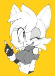  anthro breasts clothed clothing dormouse female fingerless_gloves fur gloves hair handwear hearlesssoul heza_the_dormouse hi_res mammal navel one_eye_closed open_mouth rodent simple_background solo sonic_the_hedgehog_(series) tenshigarden wink yellow_background 