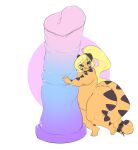  animal_dildo animal_sex_toy anthro big_butt big_dildo blonde_hair blue_eyes breasts butt dildo equine_dildo felid feline female fur hair holding_dildo holding_object holding_sex_toy huge_butt huge_dildo hyper_dildo long_hair looking_at_viewer mammal markings miagecko orange_body orange_fur pantherine ponytail sex_toy sinclare slightly_chubby small_breasts solo tail_markings thick_thighs tiger 