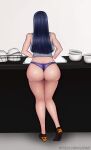  1girl absurdres ass boruto:_naruto_next_generations boruto:_naruto_the_movie breasts dishwashing facing_away from_behind highres hyuuga_hinata large_breasts long_hair mature_female naruto naruto_(series) naruto_shippuuden no_pants self_upload shirt socks solo thick_thighs thighs tight tight_shirt volvenart 