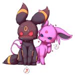  &lt;3 ambiguous/ambiguous ambiguous_gender black_body black_fur bluescape735 blush bodily_fluids brother brother_and_sister canid duo eeveelution espeon felid female_(lore) feral feral_on_feral fur gender_symbol male_(lore) mammal markings nintendo pictographics pink_body pink_fur pok&eacute;mon pok&eacute;mon_(species) red_eyes seductive sibling simple_background sister sweat symbol tongue tongue_out umbreon video_games white_background yellow_markings ♀ ♂ 
