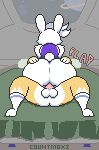  2019 animated anthro balls bedding bedroom big_butt blanket bouncing_balls bovid butt butt_jiggle candy_mcgee caprine clothing countmoxi cowgirl_position digital_media_(artwork) duo female female_on_top fluffy footwear footwear_only from_front_position genitals goat hair hand_on_butt huge_butt lagomorph leaning leaning_forward loop male male/female male_on_bottom mammal mostly_nude nude on_bottom on_top onomatopoeia pillow pixel_(artwork) pixel_animation scut_tail sex short_hair short_playtime socks socks_only sound_effects space spacecraft text thrusting vehicle vic_(orioel) wide_hips 