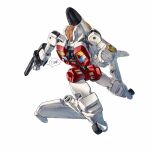  1boy arm_cannon clenched_hand highres looking_down mecha no_humans science_fiction shirt slingshot_(transformers) solo transformers weapon white_shirt yellow_eyes yinghawk 