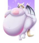  2020 absurd_res alien antennae_(anatomy) anthro arthropod azmia_ryial belly big_belly big_breasts big_butt blonde_hair blue_eyes breasts butt canid canine canis digital_media_(artwork) digitigrade female fur grey_body grey_fur hair happy hi_res huge_breasts hyper hyper_belly hyper_breasts hyper_pregnancy insect kyoth_(species) looking_at_viewer mammal nipples nude overweight overweight_anthro overweight_female pregnant scyn smile solo standing thick_thighs wide_hips wings wolf 