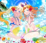  bikini cleavage granblue_fantasy io_(granblue_fantasy) quatraise sara_(granblue_fantasy) see_through swimsuits wet 